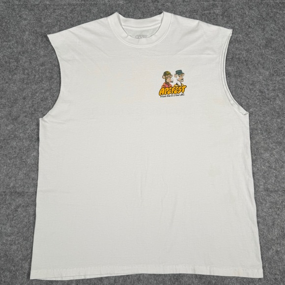 ApeFest Snoop Dogg Eminem Sleeveless T Shirt White XL Made in USA - Picture 2 of 10